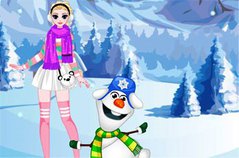 Одень Эльзу и Олафа - Elsa аnd Olaf Dress